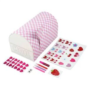 Pink Kids Mailbox Craft Kit with Stickers and Markers